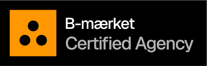 B-mærket Certified Agency, certifieringsbadge för LFPR & Content